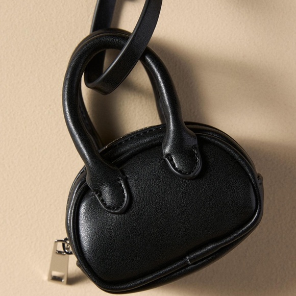 ANTHROPOLOGIE Mini Satchel Bag Charm - Black, NWT - Picture 2 of 2